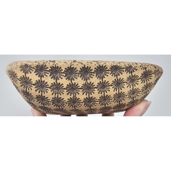 Sweet Little Mandala Marion Pollman Clay Art Rustic Ceramic Trinket Dish - Picture 6 of 13